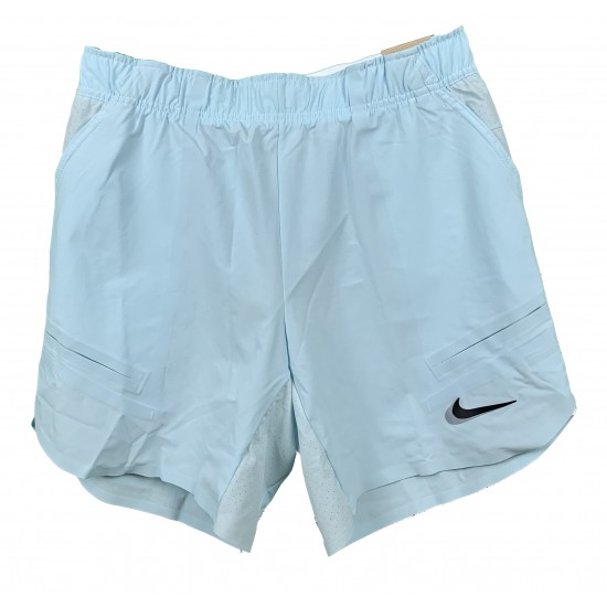 SHORTS NIKE COURT DRI-FIT SLAM NY - AZUL CLARO